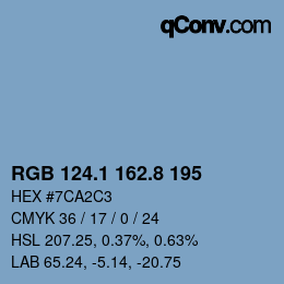 Farbcode: RGB 124.1 162.8 195 | qconv.com