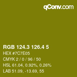 カラーコード: RGB 124.3 126.4 5 | qconv.com