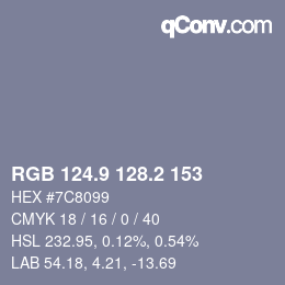 Color code: RGB 124.9 128.2 153 | qconv.com