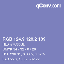 Color code: RGB 124.9 128.2 189 | qconv.com