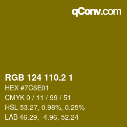 カラーコード: RGB 124 110.2 1 | qconv.com