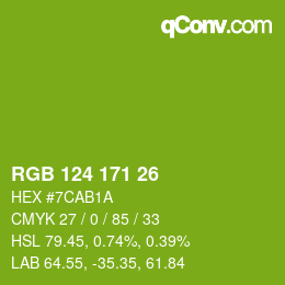 Color code: RGB 124 171 26 | qconv.com