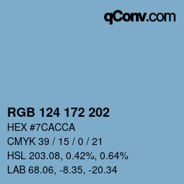 カラーコード: RGB 124 172 202 | qconv.com