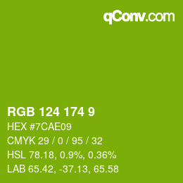 Color code: RGB 124 174 9 | qconv.com