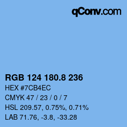 Color code: RGB 124 180.8 236 | qconv.com