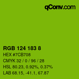 Color code: RGB 124 183 8 | qconv.com