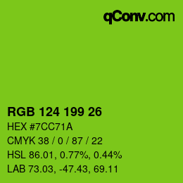 Color code: RGB 124 199 26 | qconv.com