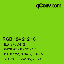 Color code: RGB 124 212 18 | qconv.com