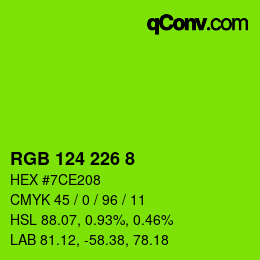 Color code: RGB 124 226 8 | qconv.com