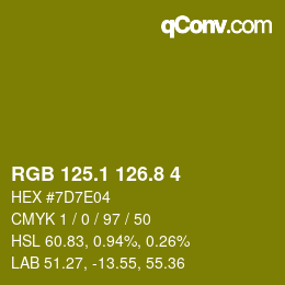 カラーコード: RGB 125.1 126.8 4 | qconv.com