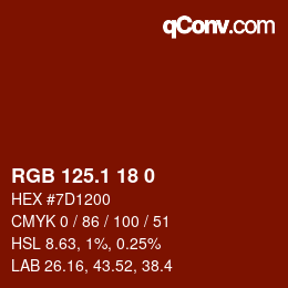 カラーコード: RGB 125.1 18 0 | qconv.com