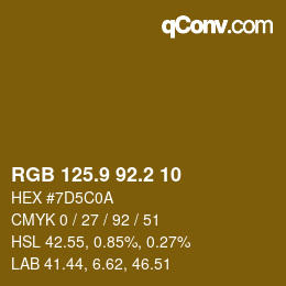 Color code: RGB 125.9 92.2 10 | qconv.com