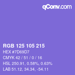 Color code: RGB 125 105 215 | qconv.com