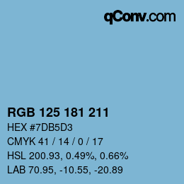 Color code: RGB 125 181 211 | qconv.com