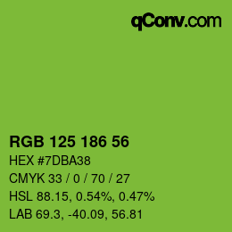 Code couleur: RGB 125 186 56 | qconv.com