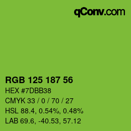 Farbcode: RGB 125 187 56 | qconv.com
