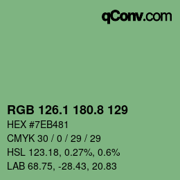 Color code: RGB 126.1 180.8 129 | qconv.com