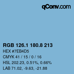 Color code: RGB 126.1 180.8 213 | qconv.com