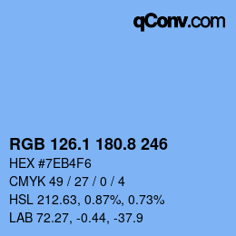 Color code: RGB 126.1 180.8 246 | qconv.com