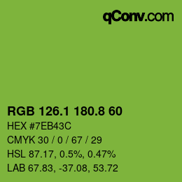 カラーコード: RGB 126.1 180.8 60 | qconv.com
