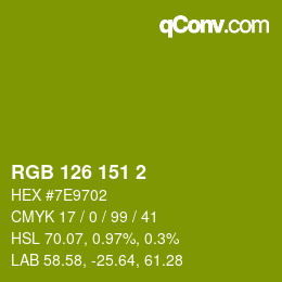 Código de color: RGB 126 151 2 | qconv.com