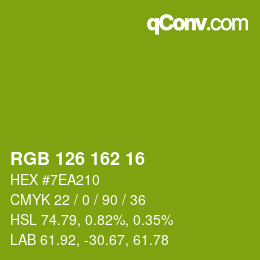 Color code: RGB 126 162 16 | qconv.com
