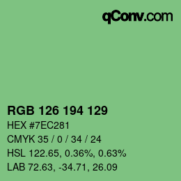 カラーコード: RGB 126 194 129 | qconv.com
