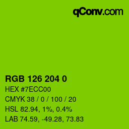 Color code: RGB 126 204 0 | qconv.com