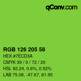 Color code: RGB 126 205 58 | qconv.com