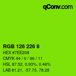 Color code: RGB 126 226 8 | qconv.com