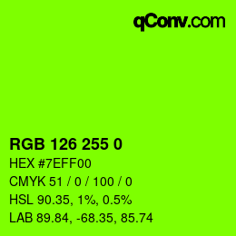 Color code: RGB 126 255 0 | qconv.com