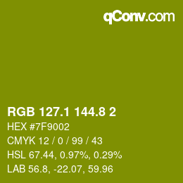 カラーコード: RGB 127.1 144.8 2 | qconv.com
