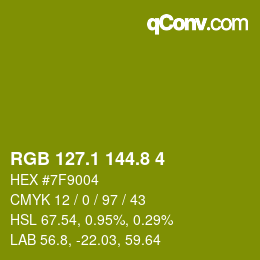 カラーコード: RGB 127.1 144.8 4 | qconv.com