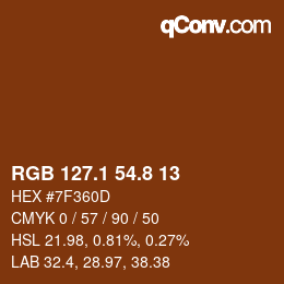 Color code: RGB 127.1 54.8 13 | qconv.com