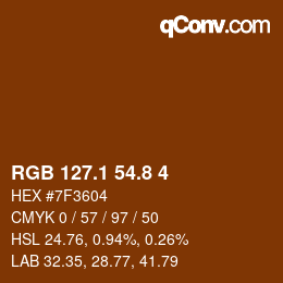 Farbcode: RGB 127.1 54.8 4 | qconv.com