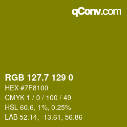 カラーコード: RGB 127.7 129 0 | qconv.com