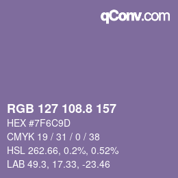 Color code: RGB 127 108.8 157 | qconv.com