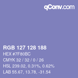 Color code: RGB 127 128 188 | qconv.com