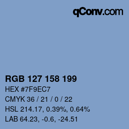 Farbcode: RGB 127 158 199 | qconv.com
