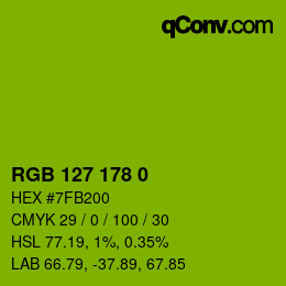 Color code: RGB 127 178 0 | qconv.com