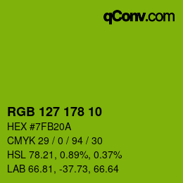 Color code: RGB 127 178 10 | qconv.com