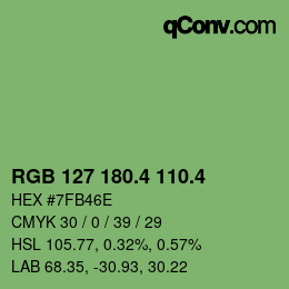 カラーコード: RGB 127 180.4 110.4 | qconv.com