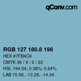 Color code: RGB 127 180.8 198 | qconv.com