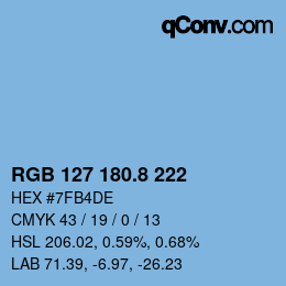 Color code: RGB 127 180.8 222 | qconv.com