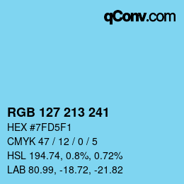 Color code: RGB 127 213 241 | qconv.com