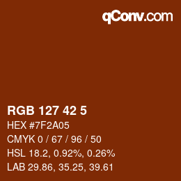 Farbcode: RGB 127 42 5 | qconv.com