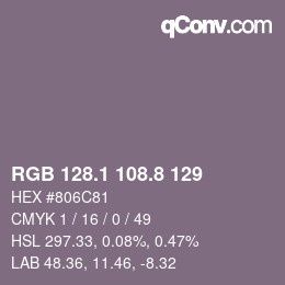 Color code: RGB 128.1 108.8 129 | qconv.com