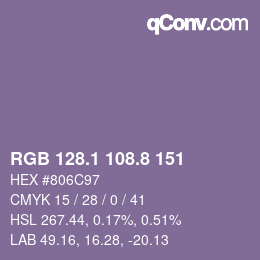 Color code: RGB 128.1 108.8 151 | qconv.com