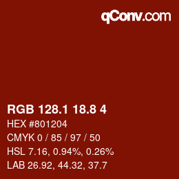 Farbcode: RGB 128.1 18.8 4 | qconv.com