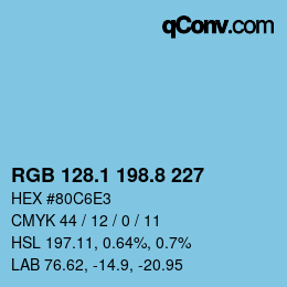 Color code: RGB 128.1 198.8 227 | qconv.com